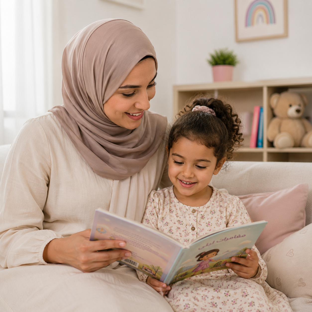 Une nounou accompagne une enfant